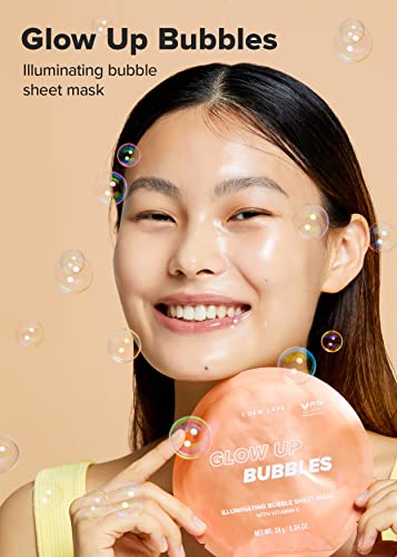 I dew CARE Bubble sheet Mask-Glow Up Bubbles, 5 EA + Hydrocolloid Acne Pimple Patch-Timeout Blemish