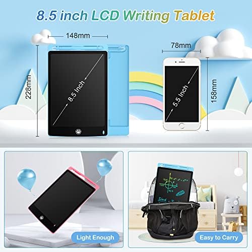 2 paketa LCD tablet za pisanje, 8,5 inčni Tablet za pisanje za djecu, šareni ekran Doodle ploča,