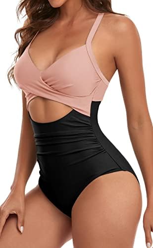 Eomenie ženski Jednodijelni kupaći kostimi za kontrolu stomaka izrez kupaćeg kostima visokog struka Wrap