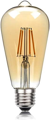 LED Edison Vintage Light ST64 sijalice 2700k toplo bijele, LED filamentne sijalice E26, za dom, čitaonica,
