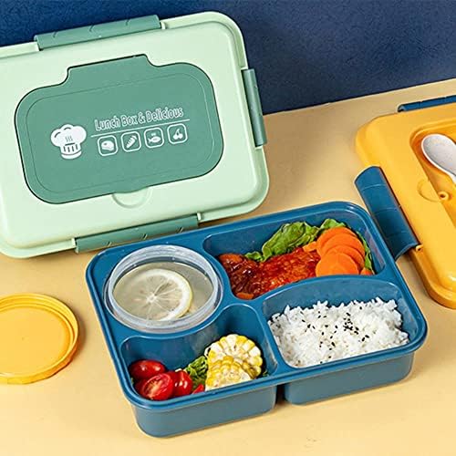 Kutija za ručak Prijenosna hermetička jednoslojna mreža Dječji student Bento kutija s vilicama za propuštanje