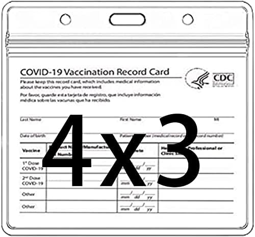Zaštita kartice za vakcinaciju, držači kartica za vakcinaciju od 5 pakovanja 4 x 3 inča, vodootporni