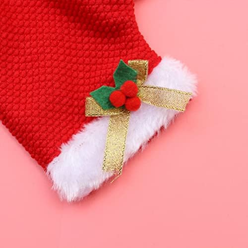 Amosfun Red Silverware 8pcs Božić Silverware Holder džepovi Santa šešir rukavice oblik viljuške torbe