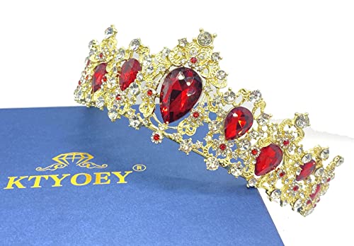 KTYOEY queen Crown i Tiara za žene-Kristalna traka za glavu Princess Crown Hair Accessories za Bride Party