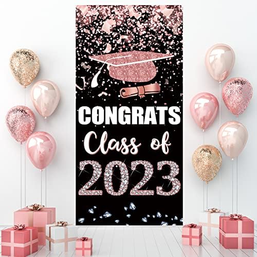 TRGOWAUL 2023 GOLD GRADNA DECORACIJA klase 2023, ružičasta čestitamo GRADSKI BANNER CALLEGE / High