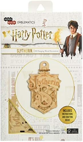 Harry Potter Slytherin Emblematics drveni model slagalice komplet ukrasa - izgradite, obojite