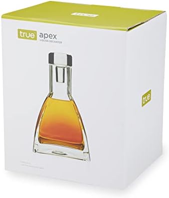 Pravi Apex Decanter-dekanter za piće od viskija 26 unci, ručno puhani Barware sa kristalnim čepom