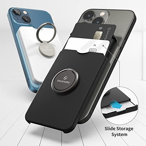 Sinjimoru mobilni telefon novčanik za MagSafe sa držačem telefon prsten, siguran držač magnetna kartica