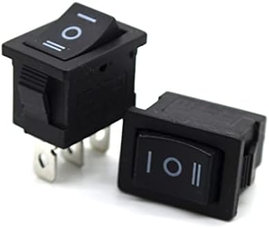 Goofy prekidač prekidača 10 kom KCD1 Mini Crni 3-pinski Prekidač za uključivanje/isključivanje/uključivanje