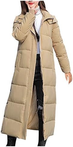 Jjhaevdy ženska jakna zimskog dugačkog kaputa otporna na vjetar puffer jakna sa zimskim kaputom s kapuljačom