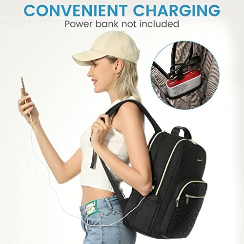 LOVEVOOK laptop ruksak za žene, elegantna prošivena ruksaka torbica za poslovna Radna putovanja,