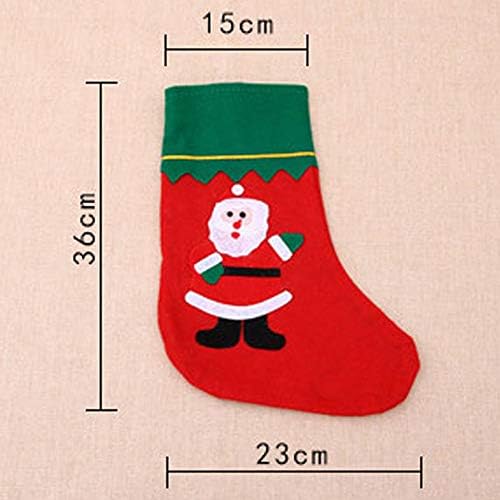 10 pakovanja božićne čarape Bulk 14 inča Velike božićne čarape Poklon kese, klasična ureda za odmor, slučajni