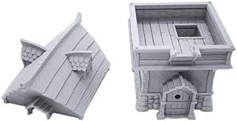 Endertoys fishing Village Tower by Makers Anvil, 3D štampani stolni RPG pejzaž i teren za ratne igre za minijature