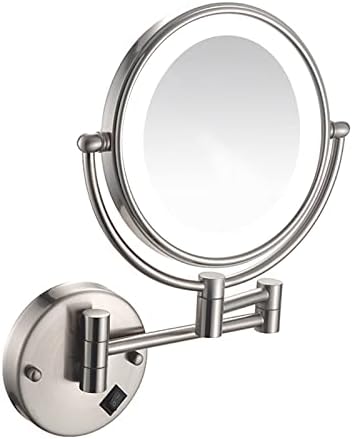 Srvnt 360° okretno proširivo ogledalo za šminkanje sa svjetlom, mesingano ogledalo za brijanje