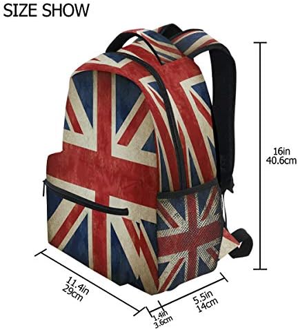 UOYO ruksaci UK Britanska zastava školska torba Studentske torbe na ramenu Podesive torbe za rame