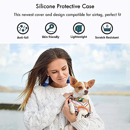 Sichy pet silikonska zaštitna futrola za Apple Airtag GPS Finder Dog Cat ovratnik, držač pet
