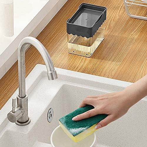 Kuhinja Potrebna raspršivač sapuna + držač spužve 2-u-1 Inovativni dizajn automatski spremnik deterdženta sa priborom za pranje pribora za pranje pribora