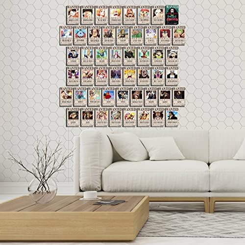 HANQING 50 kom Anime One Piece Wanted Poster estetski zid 4×6 inčni kolaž Set koji se koristi za uređenje