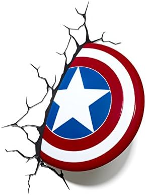 3DlightFX Marvel Avengets Captain Amerika 3D Deco svijetlo crvena, bijela, plava