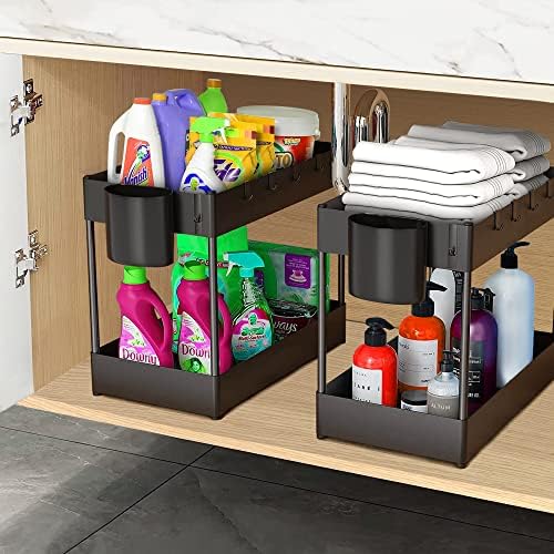 2 pakovanja Organizatora i ostava ispod sudopera, Organizator ormarića za kupatilo ispod sudopera