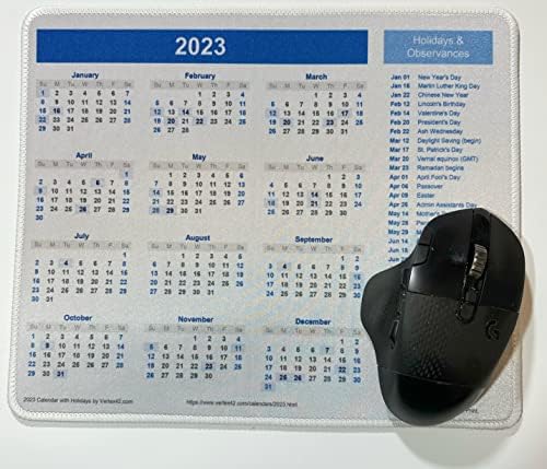2023 Kalendarski jastučić za miša sa praznicima HD Print 12x10 inčni uredski pad moznog mozga bez klizača