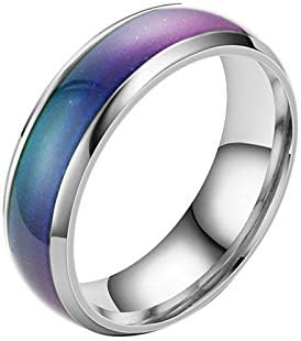 Srebrni prstenovi za odrasle za odrasle mijenjaju prstenove u boji za muškarce i žene nakit za vjenčanje