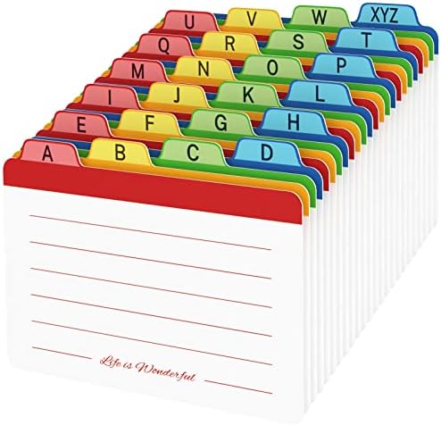 Neando 4 x 6 inča index razdjelnici kartica, abecedni Tabbed indeks kartice vodiči, u boji bilješke kartice,