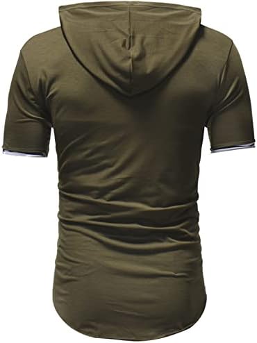 Muške modne majice mišića s kapuljačom Slim-Fit Workhout Košulje dukserice Atletičke dukseve kratki rukav