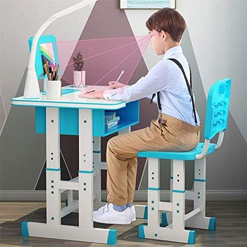 Wgwioo Set stolica za dječje radne stolove, ergonomska Dječija stolna stolica podesiva po
