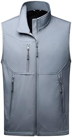 Botvela Muška jakna za punu zip bez rukava prozračna vanjska prsluka za putnu sportsku odjeću sa