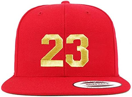 Trendy Prodavnica Odjeće Broj 23 Zlatna Nit Sa Ravnim Novčanicama Snapback Bejzbol Kapa