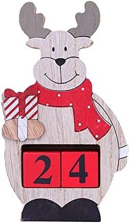 Božić Advent Broj Odbrojavanje Kalendar Drveni Kvadratni Broj Tabela Dekoracija Kalendar Santa Home Office Dekoracija