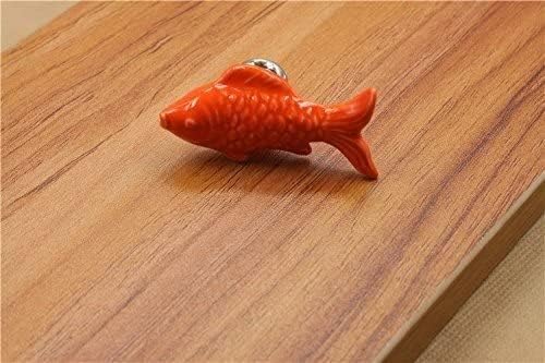 Kvaka za kvaku, 12kom crvene slatke keramičke dugmad u obliku ribe, boja bombona dječje dječje ručke