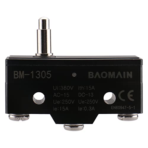Baomain Micro Switch TM-1305 klip sa tankim oprugom trenutni AC 380V 15a vijčani terminali sa poklopcem
