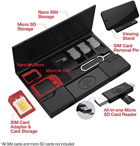 USB čitač memorijskih kartica za MicroSD TF sa MicroUSB & amp; Type-C OTG čitačem za telefon + futrola za