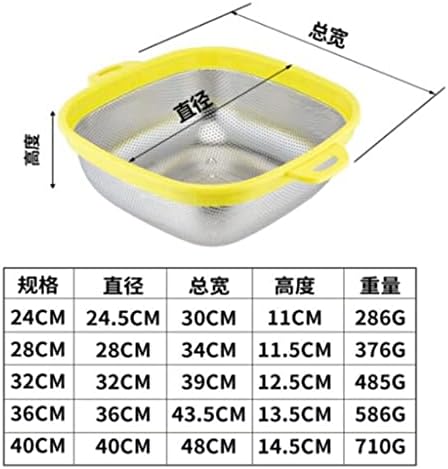 GENIGW 5kom korpa za drenažu od nerđajućeg čelika kvadratni drenažni umivaonik korpa za pirinač rižino sito filter