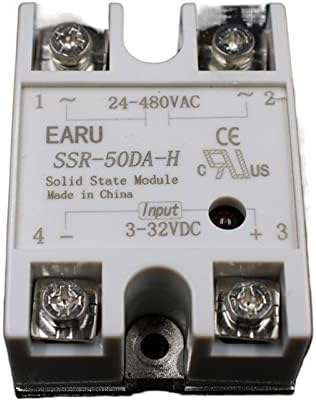 Ilame SSD relej SSR-50da-H 50a SSR 50da-H 3-32V DC do 90-480v AC Regulator otpora čvrstog stanja