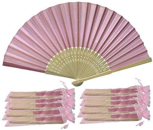 FANSOF.FANS SHF09 Lavanda ružičasta mekani ružičasti paket od 10 veleprodajnog svilene tkanine ručne