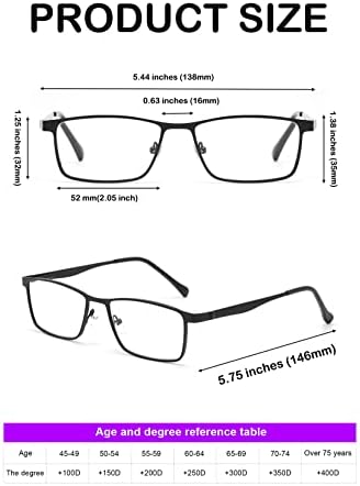Colloddiss naočare za čitanje od nerđajućeg metala za muškarce žene, čitači šarki sa oprugama naočare za blokiranje plavog svjetla, pakovanje od 3 ili 4