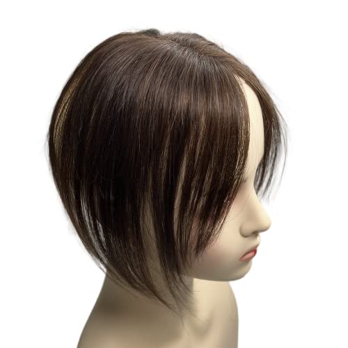 Ljudska kosa Toppers za žene Real Remy Hair 7x9cm Handtied Transparent Lace Base Clip na komade kose