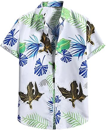 NEARTIME havajska košulja na plaži Aloha za mušku košulju na kopčanje kratki rukav za zabavu