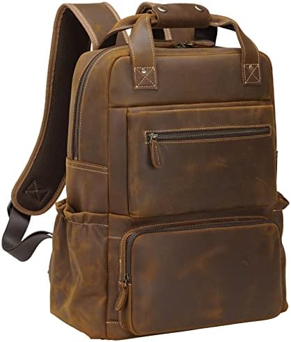Ruksak od prave kože za muškarce torba za Laptop od 17,3 inča velikog kapaciteta za poslovna putovanja