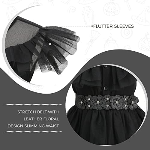 Srijeda Addams Dress djevojke crna haljina crna Toddler Tutu haljine djevojke sa pojasom