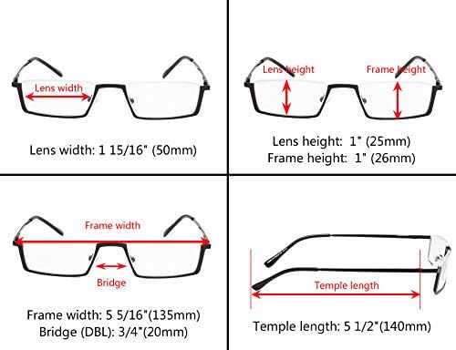 GR8Sight 3-pakovanje prugaste naočale sa šarkama opruge uključuje čitače sunca