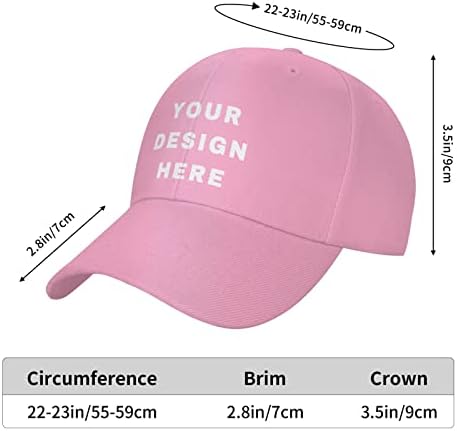 Zusolf Custom Hats za muškarce Dodajte svoje ime Logo Tekst ili sliku ovdje Baseball Cap