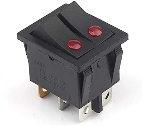 IENYU 6 PIN uključen / isključen 31,5x26mm 15a 20a / 125V / 250V Twin Cat Eye Eye Switch Hull Switch