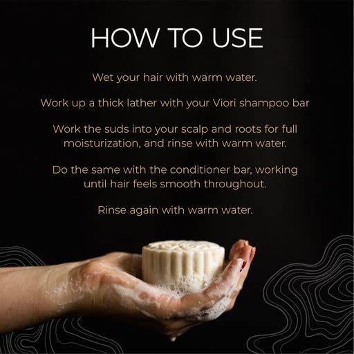 Viori Terasa Vrtni šampon i regenerator Set bar - ručno izrađen s LongSheng rižinom vodom i prirodnim sastojcima