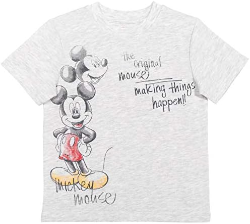 Disney Mickey Mouse Boys Francuska Terry majica i kratke hlače postavljene sivom / zobenom kazna