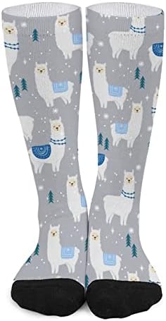 Weedkeycat slatka alpaca zimska lama čarape za posade Novost smiješna grafika za ispis povremena umjerena