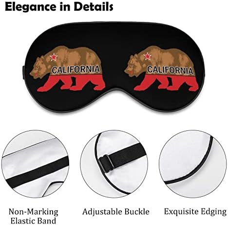 Kalifornijska medvjeda maska ​​za spavanje meka za povezivanje prijenosna maska ​​za oči s podesivim